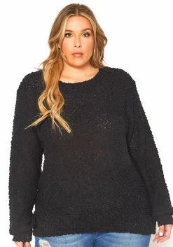Asoph Plus Size Popcorn Knit Sweater -Asoph Sales Shop 2016250 001 0