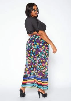 Asoph Plus Size Floral Print Straight Fit Pants -Asoph Sales Shop 2016299 128 3