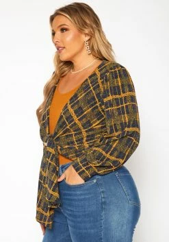 Plus Size Tie Dye Tassle Knot Cardigan -Asoph Sales Shop 2016464 159 2