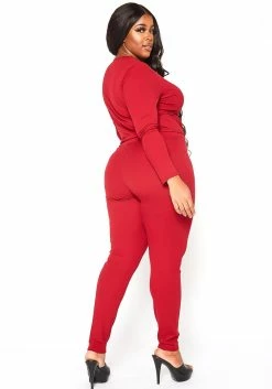 Asoph Plus Size Ruched Drawstring Crop Top & Leggings Set 8 Asoph Plus Size Ruched Drawstring Crop Top & Leggings Set -Asoph Sales Shop 2016581 111 2