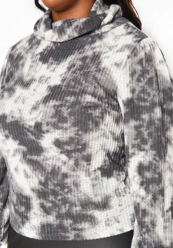 Asoph Plus Size Tie Dye Fade Thermo Knit Turtle Neck Sweater -Asoph Sales Shop 2016653 377 5