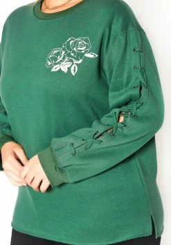 Asoph Plus Size Floral Graphic Ascent Cross Lace Sweater -Asoph Sales Shop 2016725 103 4