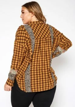 Asoph Plus Size Vintage Mood Print Button Up Collar Shirt -Asoph Sales Shop 2016728 159 3