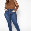 Vibrant Plus Size Favorite High Waisted Skinny Denim Jean
