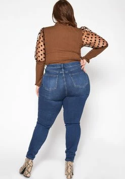 Vibrant Plus Size Favorite High Waisted Skinny Denim Jean -Asoph Sales Shop 2016799 939 3