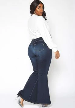 Vibrant Plus Size Bum Loving Bell Bottom Denim Jean 8 Vibrant Plus Size Bum Loving Bell Bottom Denim Jean -Asoph Sales Shop 2016800 939 3