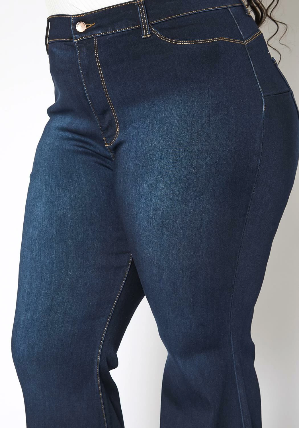 Vibrant Plus Size Bum Loving Bell Bottom Denim Jean 5 Vibrant Plus Size Bum Loving Bell Bottom Denim Jean - Image 5