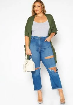 Vibrant Plus Size Distressed Vintage Denim Mom Jean -Asoph Sales Shop 2016804 938 0