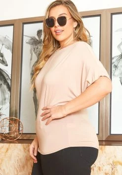 Asoph Plus Size Basic Dolman Sleeve Blouse -Asoph Sales Shop 2016921 118 2