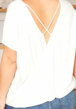 Asoph Plus Size Cross Lace Open Back Design Shirt -Asoph Sales Shop 2016924 952 0