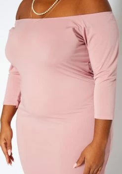 Asoph Plus Size Sincere Off Shoulder Bodycon Maxi Dress -Asoph Sales Shop 2017010 102 4