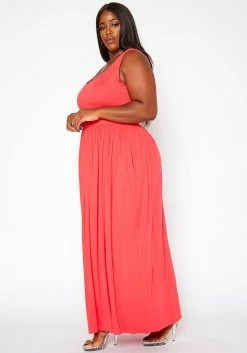 Asoph Plus Size Casual Fit & Flare Maxi Dress -Asoph Sales Shop 2017012 144 2