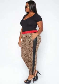 Asoph Plus Size Haute Leopard Jogger Pants -Asoph Sales Shop 2017151 128 2
