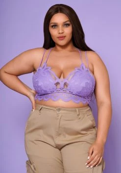 Asoph Plus Size Crochet Cami Crop Top
