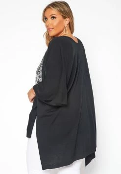Asoph Plus Size Ribbed Knit Kimono Cardigan -Asoph Sales Shop 2017523 001 3