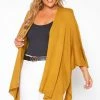 Asoph Plus Size Ribbed Knit Kimono Cardigan