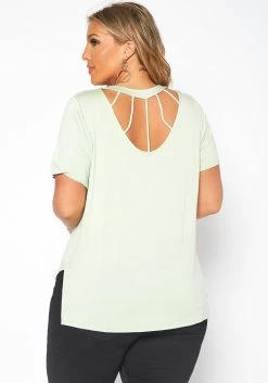 Asoph Plus Size Windowpane Cut Out Design Shirt -Asoph Sales Shop 2017525 151 3