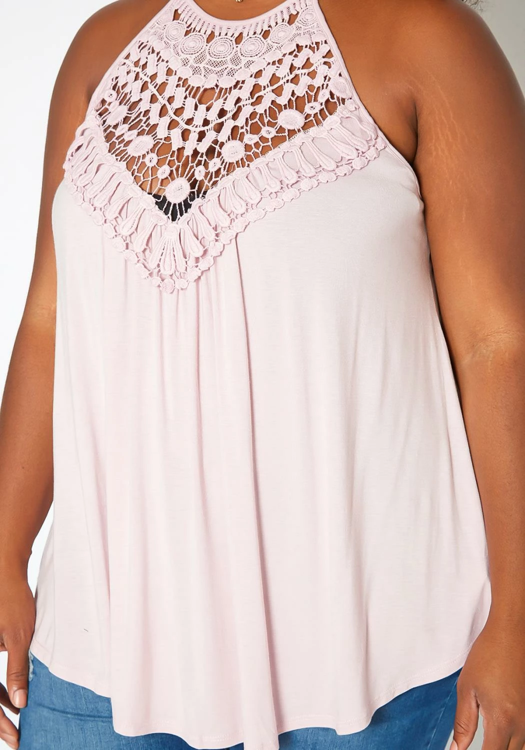 Asoph Plus Size Crochet Hem Cami Top 5 Asoph Plus Size Crochet Hem Cami Top - Image 5