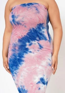 Plus Size Tie Dye Tube Midi Dress -Asoph Sales Shop 2017895 002 4