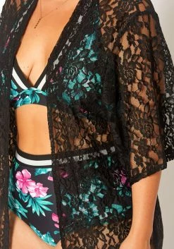 Asoph Plus Size Floral Lace Kimono Cardigan -Asoph Sales Shop 2017961 001 4