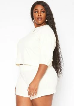 Asoph Plus Size Relaxed Fit Crew Neck Top -Asoph Sales Shop 2017990 135 2