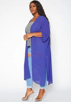 Asoph Plus Size Sheer Open Front Kimono Cardigan -Asoph Sales Shop 2018000 117 2
