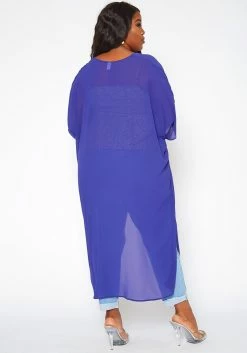 Asoph Plus Size Sheer Open Front Kimono Cardigan -Asoph Sales Shop 2018000 117 3