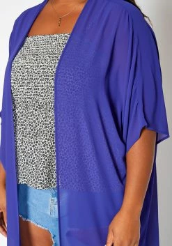 Asoph Plus Size Sheer Open Front Kimono Cardigan -Asoph Sales Shop 2018000 117 4