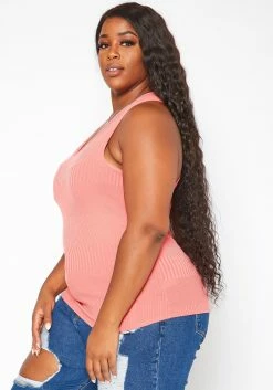 Asoph Plus Size Basic Ribbed Scoop Neck Tank Top -Asoph Sales Shop 2018003 144 2