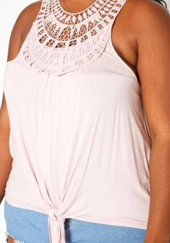 Asoph Plus Size Crochet Hem Tassel Front Tank Top -Asoph Sales Shop 2018034 119 4