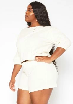 Asoph Plus Size Lounge Knit Shorts -Asoph Sales Shop 2018050 135 2