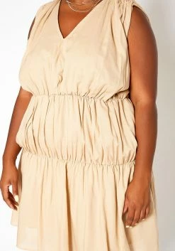 Asoph Plus Size Tiered Puffy Flare Mini Dress -Asoph Sales Shop 2018090 142 5