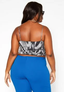 Asoph Plus Size Statement Print Ruched Cami Top -Asoph Sales Shop 2018169 001 10