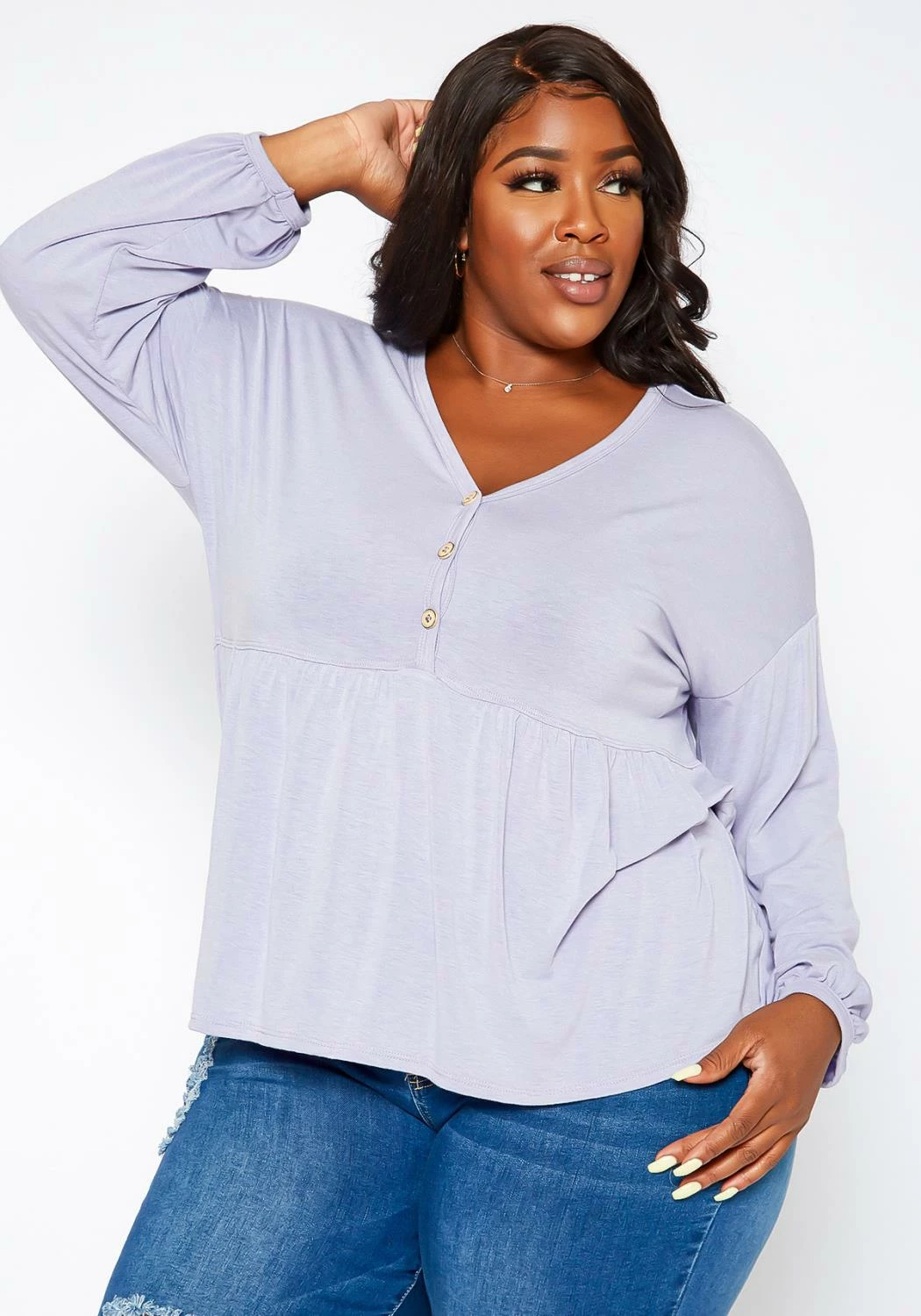 Asoph Plus Size Relaxed Fit Peplum Top 1 Asoph Plus Size Relaxed Fit Peplum Top