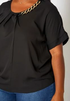 Asoph Plus Size Chain Adorned Blouse -Asoph Sales Shop 2018181 001 4