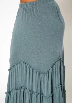 Asoph Plus Size Ruffle Trim Knit Maxi Skirt -Asoph Sales Shop 2018206 161 4