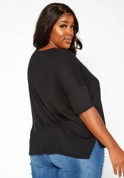 Asoph Plus Size Camo Pocket Hem T Shirt -Asoph Sales Shop 2018208 001 2