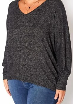 Plus Size Basic V Neck Knit Sweater -Asoph Sales Shop 2018413 001 4