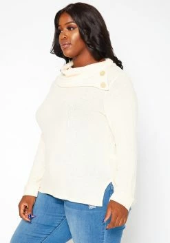 Asoph Plus Size Asymmetric Cowl Neck Sweater -Asoph Sales Shop 2018423 191 1