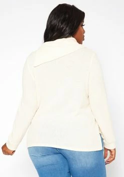 Asoph Plus Size Asymmetric Cowl Neck Sweater -Asoph Sales Shop 2018423 191 2