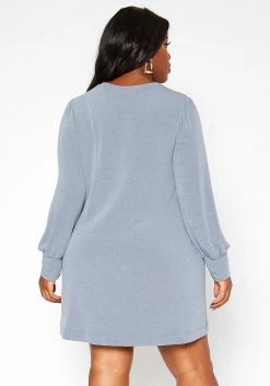 Asoph Plus Size Button Hem Flare Mini Dress -Asoph Sales Shop 2018424 285 3