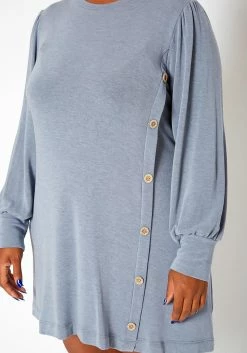 Asoph Plus Size Button Hem Flare Mini Dress -Asoph Sales Shop 2018424 285 4