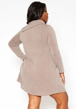 Asoph Plus Size Asymmetric Cowl Neck Mini Dress -Asoph Sales Shop 2018432 118 3