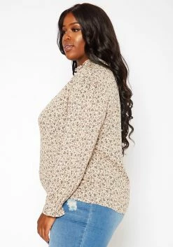 Asoph Plus Size Floral Print Long Sleeve Top -Asoph Sales Shop 2018447 119 2