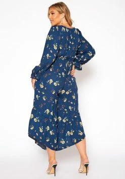 Asoph Plus Size Floral Print Flare Jumpsuit -Asoph Sales Shop 2018484 117 3