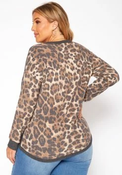 Asoph Plus Size Leopard Splice Knit Sweater -Asoph Sales Shop 2018507 361 3