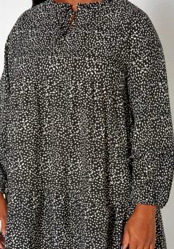 Asoph Plus Size Dotted Print Flare Mini Dress 9 Asoph Plus Size Dotted Print Flare Mini Dress -Asoph Sales Shop 2018555 001 4