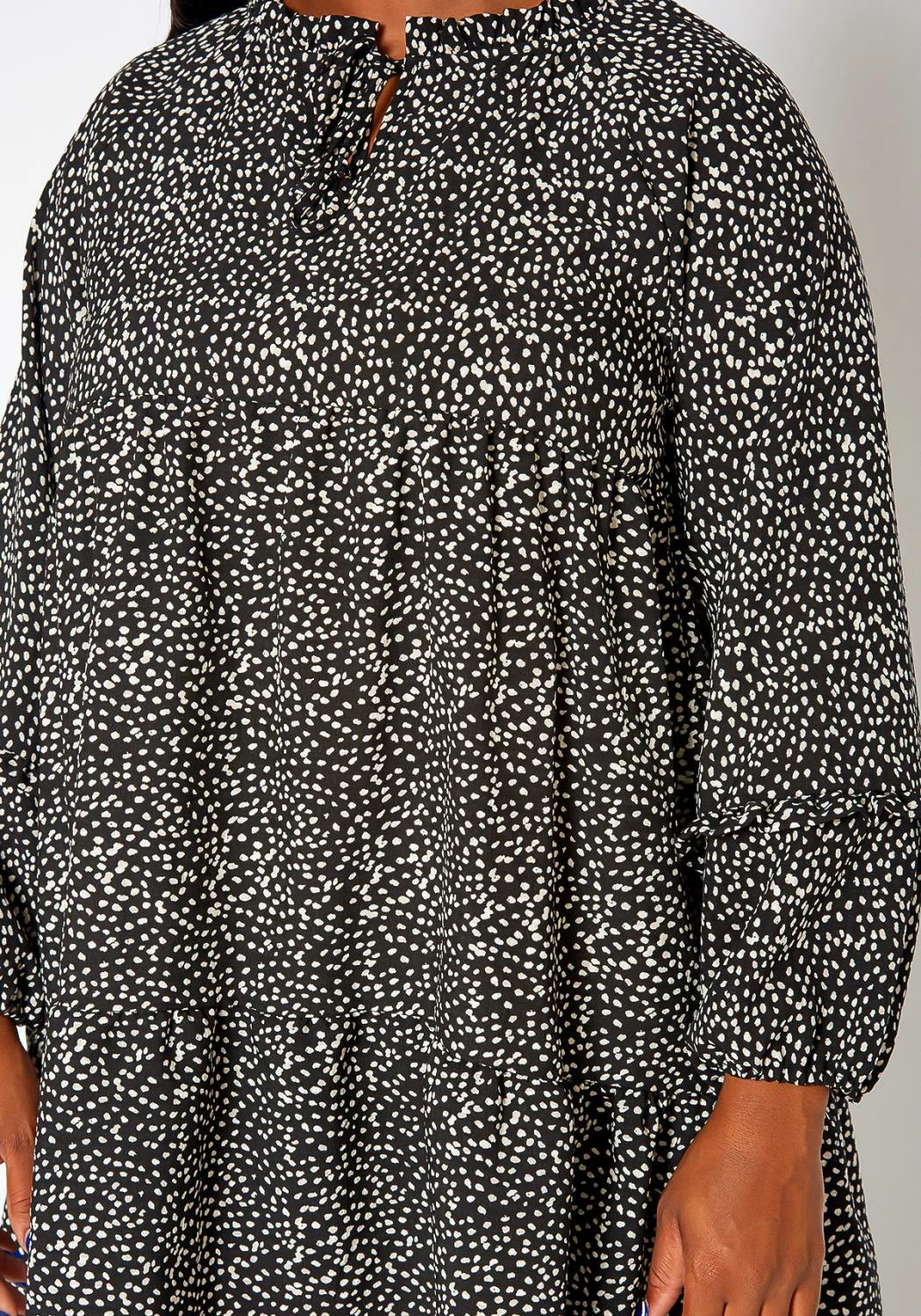 Asoph Plus Size Dotted Print Flare Mini Dress 5 Asoph Plus Size Dotted Print Flare Mini Dress - Image 5