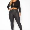Asoph Plus Size Snakeskin Print High Waist Leggings