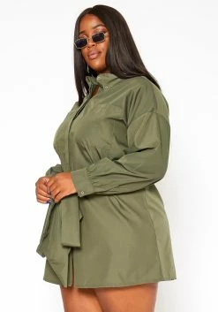 Asoph Plus Size Button Front Collar Mini Dress 7 Asoph Plus Size Button Front Collar Mini Dress -Asoph Sales Shop 2018567 554 1